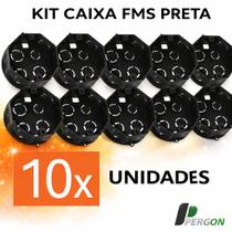 Super Combo Elétrico Conduíte Laranja reforçado 3/4" 50m + Caixa de Passagem Octagonal FMS Preta/A