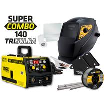 Super Combo Inversor 3 em 1 140 amperes mig SG tig lift mma Super Tork