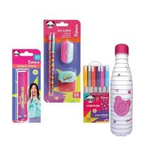 Super Conjunto Luluca Garrafa de 500ml+Materiais Escolares Clio Super Conjunto Luluca Garrafa de 500ml+Materiais Escolares Clio