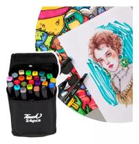 Super Conjunto Profissional De 24 Canetas Permanente 1linha