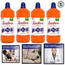 Super desinfetante lysoform 1l suave odor kit c/ 4 un - DESINFECTANTE LYSOFORM