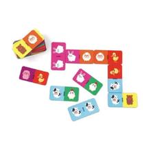 Super Domino Animais Fazenda Jogo Madeira Educativo Familia