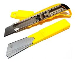 Super Estilete Largo 18mm Com Alma Em Metal +5 Lâminas