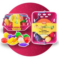 Super Feirinha Infantil De Brinquedo Cestinha 12 Pçs +