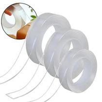 Super Fita Mágica Nano Adesiva Dupla Face Extra Forte Lavável Transparente 9 Metros
