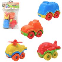 Super Frotinha Baby Kit 4 Carrinhos Coloridos - Div Plast