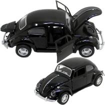 Super Fusca Preto Carrinho Fusquinha Miniatura Ferro Fricção