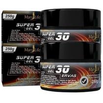 Super Gel 30 Ervas 250g Mary Life Kit 2 Potes