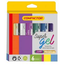 Super Giz de Cera Metálico Extra Macio Gel Compactor 6 Cores