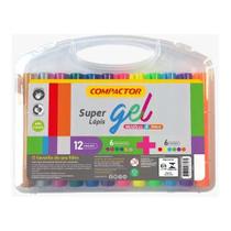 Super Giz De Cera Retrátil Gel Metálico E Neon Aquarelável