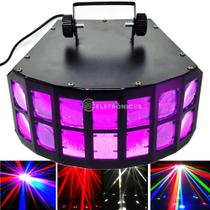 Super Globo RGBW Borboleta Efeito Laser Colorido Com Strobo DMX Festa, Balada Dj - 194884