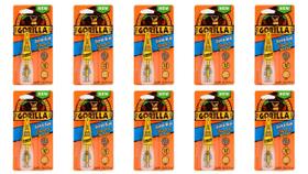 Super Glue Gorilla 12g Clear com aplicador de pincel e bico x10