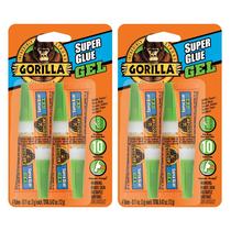 Super Glue Gorilla Gel Clear 3g, 4 tubos (pacote com 2) Super Glue Gorilla Gel Clear 3g, 4 tubos (pacote com 2)
