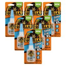 Super Glue Gorilla XL 25g transparente multiuso, pacote com 6