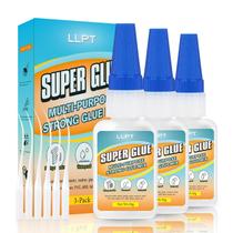 Super Glue LLPT LSG030-3E 30 ml transparente multiuso, pacote com 3
