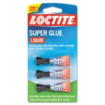 Super Glue Loctite, pacote com 3 ml, seca, tampas transparentes e reutilizáveis