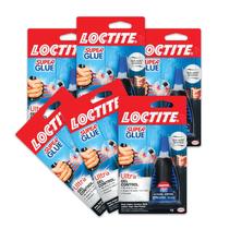 Super Glue Loctite Ultra Gel Control 4 mL, pacote com 6 unidades, transparente