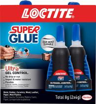 Super Glue Loctite Ultra Gel Control, 4 ml, transparente, pacote com 2