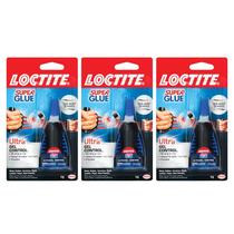 Super Glue Loctite Ultra Gel Control, 4 ml, transparente, pacote com 3