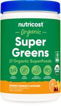 Super Greens em pó Nutricost Organic 30 porções de laranja