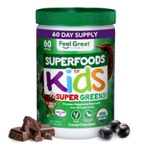 Super Greens Powder Feel Great USDA Organic para crianças de 60 dias