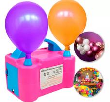 Super Inflador Compressor Bomba Balões Bexigas 110v 2 Bicos