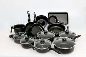 Super Jogo De Cozinha 20 Peças Panelas E Kit Silicone