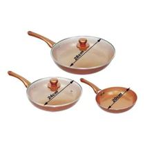 Super Jogo Panela Cerâmica Antiaderente 5 Pçs Cobre Titanium Super Jogo Panela Cerâmica Antiaderente 5 Pçs Cobre Titanium