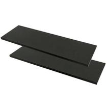 Super Jogo Prateleiras Mdf Preta 120x20 Com Suporte Invisivel