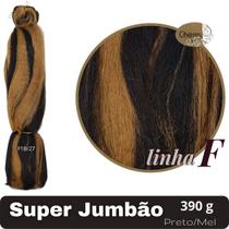 Super Jumbo Cherey Cor F1B/27 Preto/Loiro Mel 390 Gramas Para Tranças Box Braid Nagô Dread 60 cm Cores Clássicas