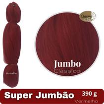 Super Jumbo Cherey Cor Vermelho 390 Gramas Para Tranças Box Braid Nagô Dread 60 cm Cores Clássicas