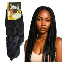 Super King Jumbão Orgânico 400g 130cm Alongamento Entrelace Cabelos Braids