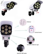 Super kit 2 Câmeras Fake Solar Piscante Espanta Ladrão a Prova Dágua Externo 7 cobs 42 super leds Super kit 2 Câmeras Fake Solar Piscante Espanta Ladrão a Prova Dágua Externo 7 cobs 42 super leds