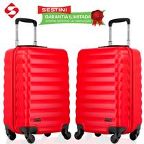 Super Kit 2 Malas Bordo 10kg Sestini, ABS MUITO Resistente, Cadeado Embutido e Garantia Vitalícia Sestini