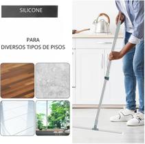 Super Kit 2 Rodos Vassoura Mágica Silicone 50Cm Cabo 160Cm Super Kit 2 Rodos Vassoura Mágica Silicone 50Cm Cabo 160Cm
