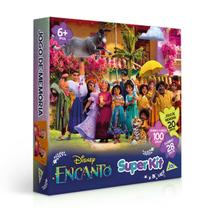 Super Kit 3 jogos em 1 Encanto Quebra-cabeça/Jogo de Memória/Dominó -3036 Toyster