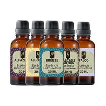 Super Kit 5 Essências A Base Água Hidrossolúvel 30ml Difusor Super Kit 5 Essências A Base Água Hidrossolúvel 30ml Difusor