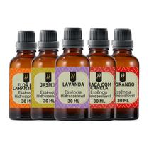 Super Kit 5 Essências A Base Água Hidrossolúvel 30ml Difusor Super Kit 5 Essências A Base Água Hidrossolúvel 30ml Difusor