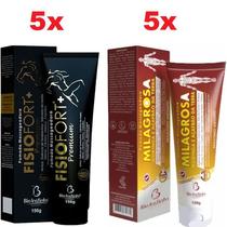 Super Kit 5 Pomada FisioFort Premium 150g + 5 Pomada Milagrosa