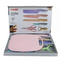 Super Kit 7 Peças Jogo Facas Profissional Cozinha faqueiro Gourmet Super Kit 7 Peças Jogo Facas Profissional Cozinha faqueiro Gourmet