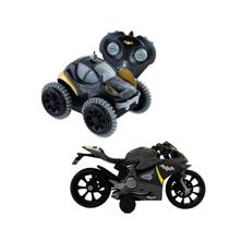 Super Kit Batman Carro Controle Remoto + Motocicleta de Fricção