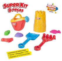 Super Kit Beach Toys 8 Peças Na Rede Lummar Cores Sortidas Super Kit Beach Toys 8 Peças Na Rede Lummar Cores Sortidas
