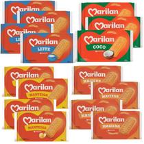 SUPER KIT Biscoito Marilan 15 Pacotes Maizena, Coco, Leite e Manteiga SUPER KIT Biscoito Marilan 15 Pacotes Maizena, Coco, Leite e Manteiga