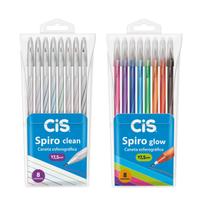 Super Kit Caneta Cis Spiro Glow + Clean C/16 Unid. Sortidas
