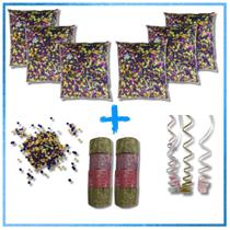 Super kit carnaval 6 confetes 2 serpentinas