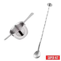 Super Kit Colher Bailarina + Dosador 40ml Para Drinks Gin Whisky Super Kit Colher Bailarina + Dosador 40ml Para Drinks Gin Whisky