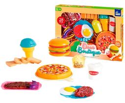 Super Kit Comidinhas Divertidas Fast Food Pizzaria e Hamburgueria - Doce Boutique 28 Peças - Fênix