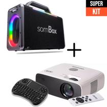 Super kit Completo Som e Imagem Bluetooth Karaoke Projetor e Mini Teclado Super kit Completo Som e Imagem Bluetooth Karaoke Projetor e Mini Teclado