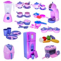 Super Kit Cozinha Infantil Eletro Legumes Café Air Fryer 51p Super Kit Cozinha Infantil Eletro Legumes Café Air Fryer 51p