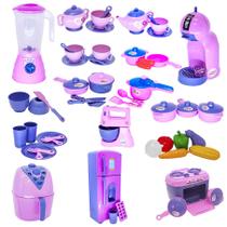Super Kit Cozinha Infantil Eletro Legumes Café Batedeia 55pç Super Kit Cozinha Infantil Eletro Legumes Café Batedeia 55pç